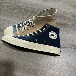 Converse Men's High-Top Sneakers - Navy and Tan